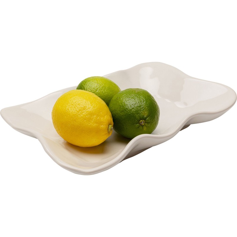 Serving Plate Organic cream Kare Design