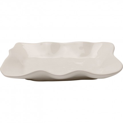 Serving Plate Organic cream Kare Design
