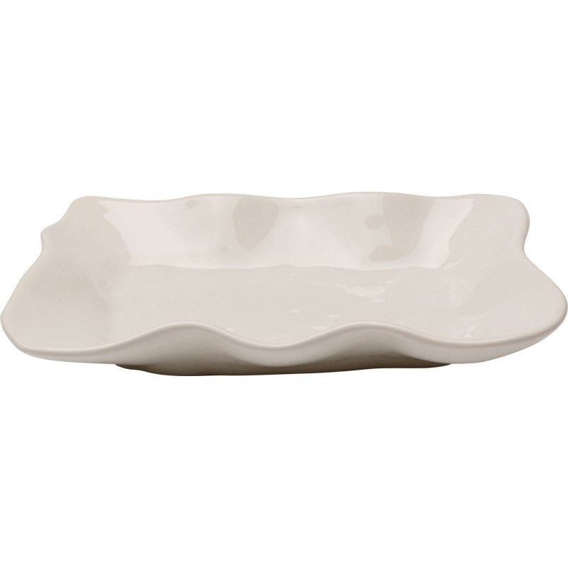 Serving Plate Organic cream Kare Design
