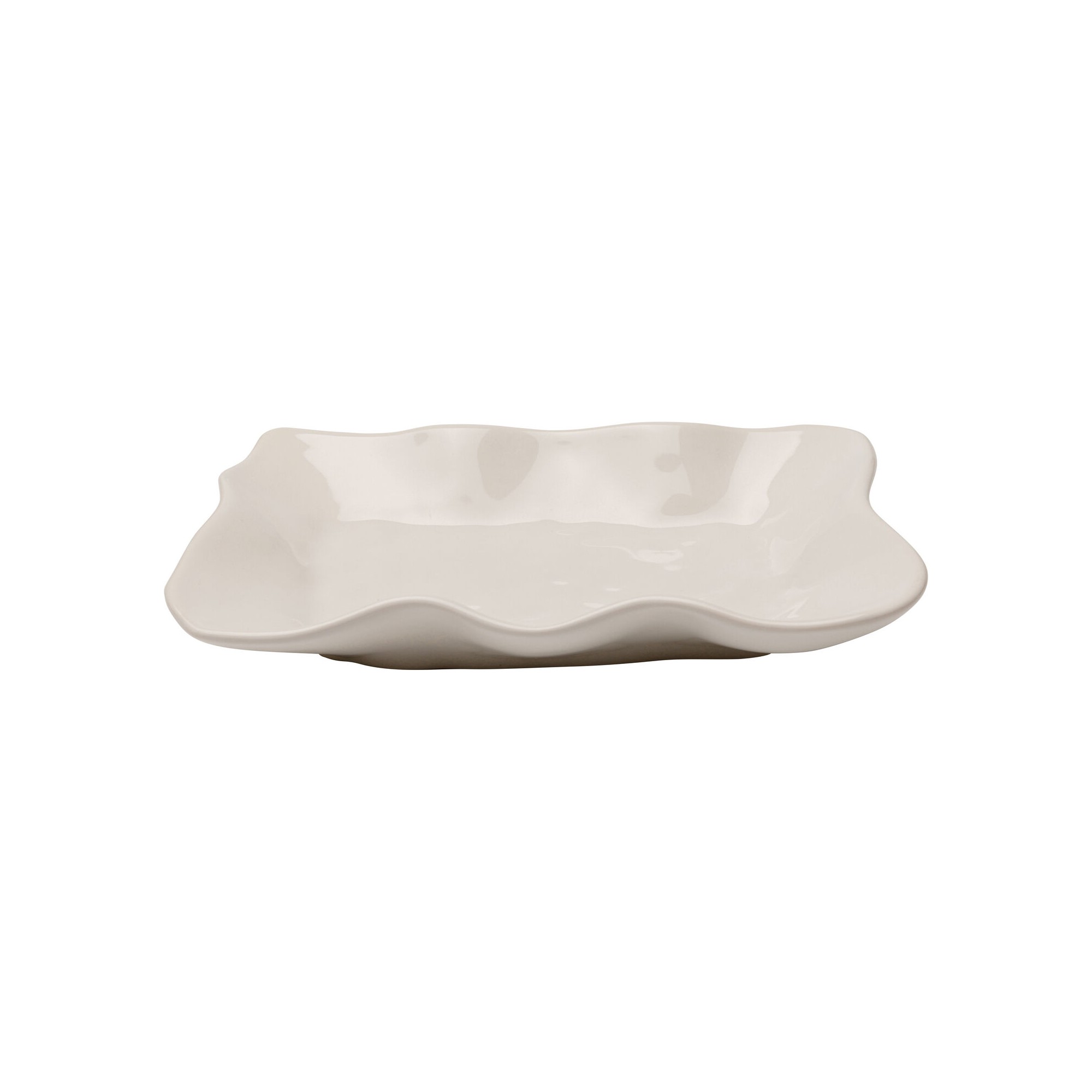 Serving Plate Organic cream Kare Design