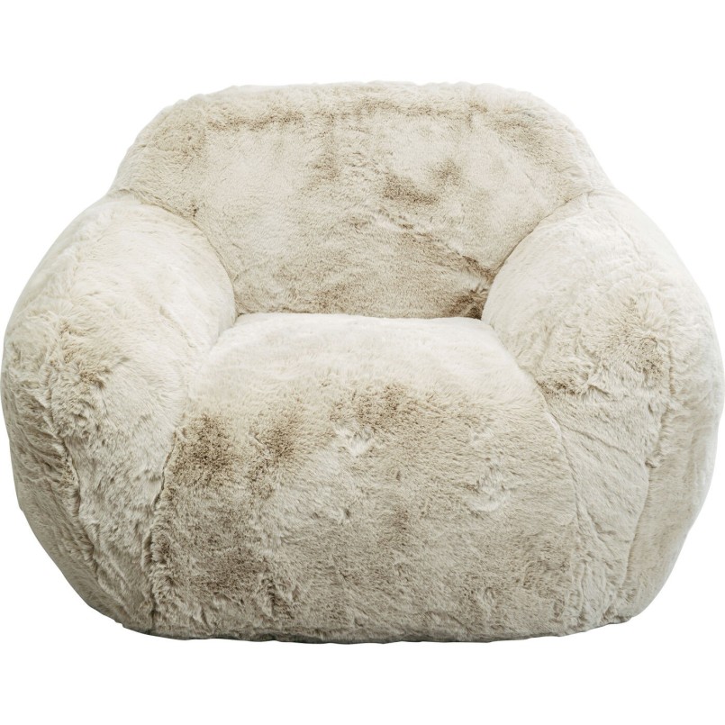Fauteuil in crème imitatiebont - Mika - Kare Design