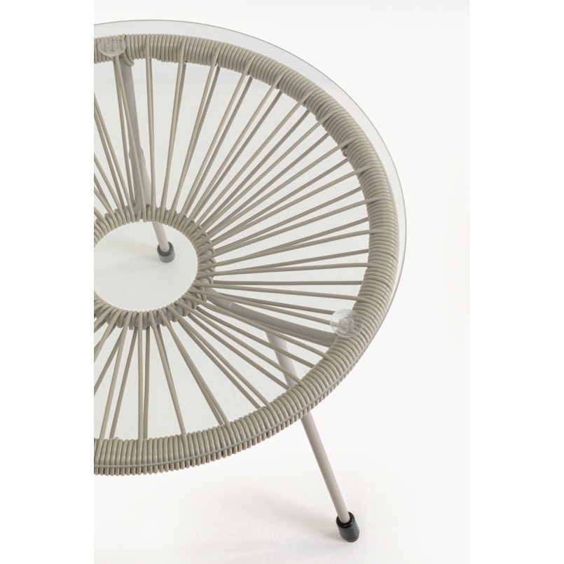 Table d'appoint beige - Acapulco Mono - Kare Design