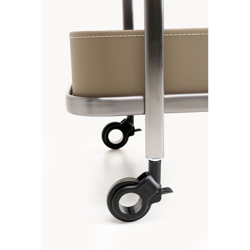 Desserte en acier et simili cuir - Tango - Kare Design