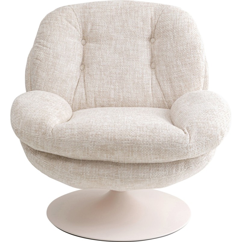 Beige Swivel Armchair - Cosy - Kare Design