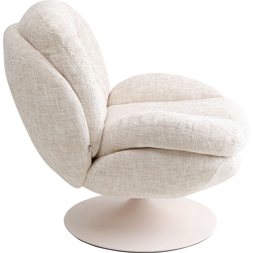 Fauteuil pivotant beige - Cosy - Kare Design