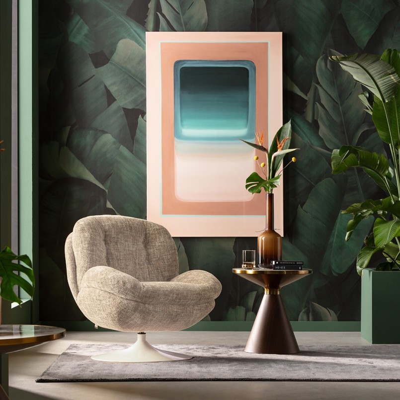 Fauteuil pivotant beige - Cosy - Kare Design