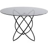 Table en verre fumé et acier noir - Molekular - Kare Design
