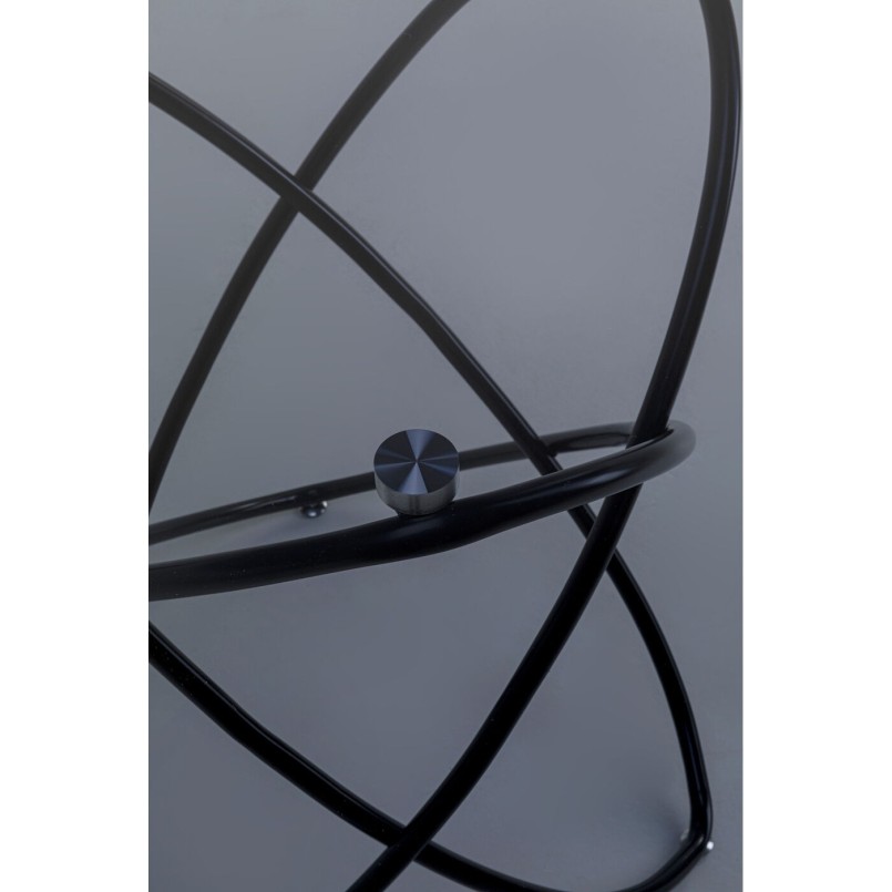 Table en verre fumé et acier noir - Molekular - Kare Design