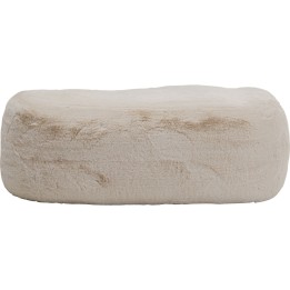 Repose-pieds poils longs crème - Mika - Kare Design