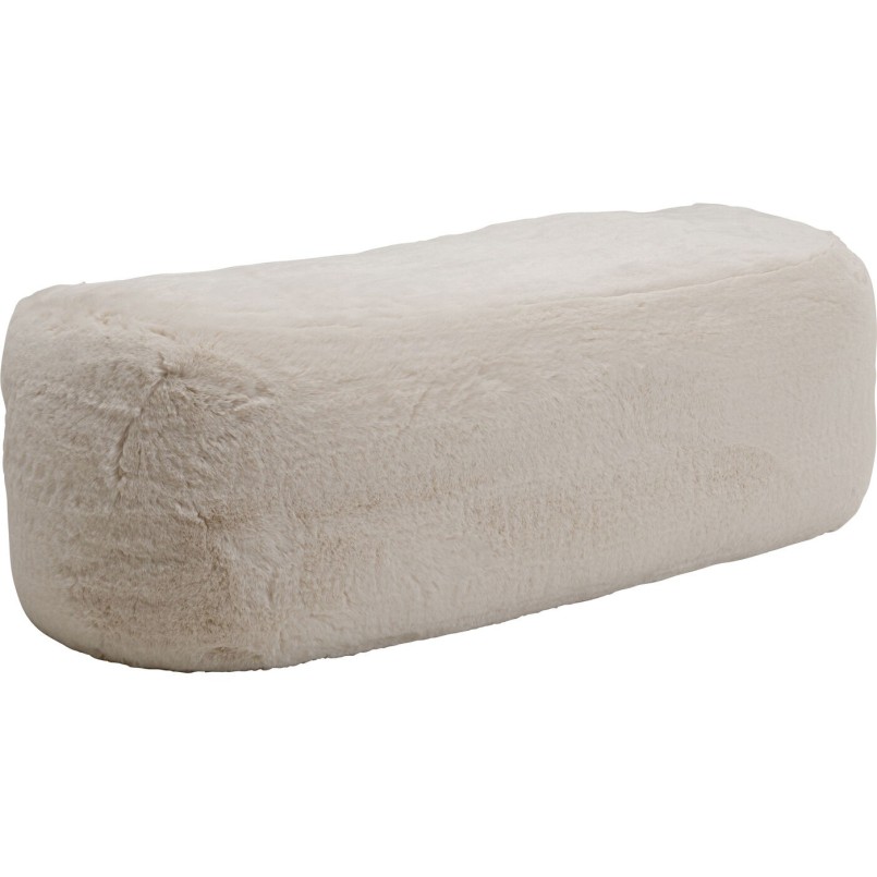 Voetensteun met crèmekleurige shag - Mika - Kare Design