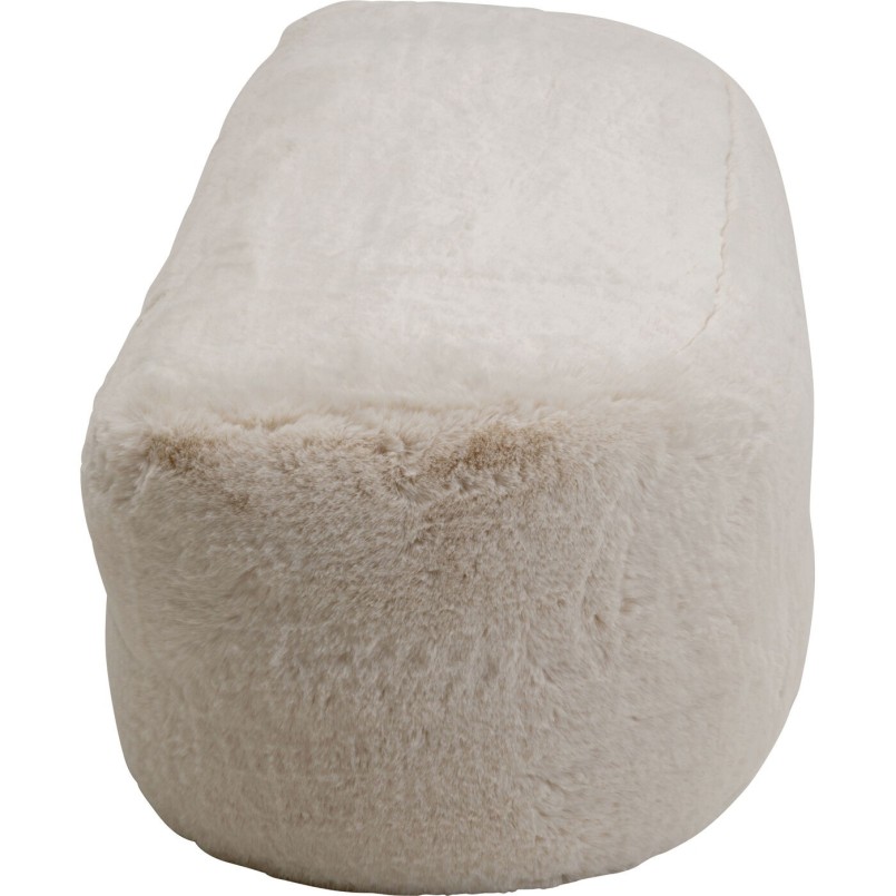 Voetensteun met crèmekleurige shag - Mika - Kare Design