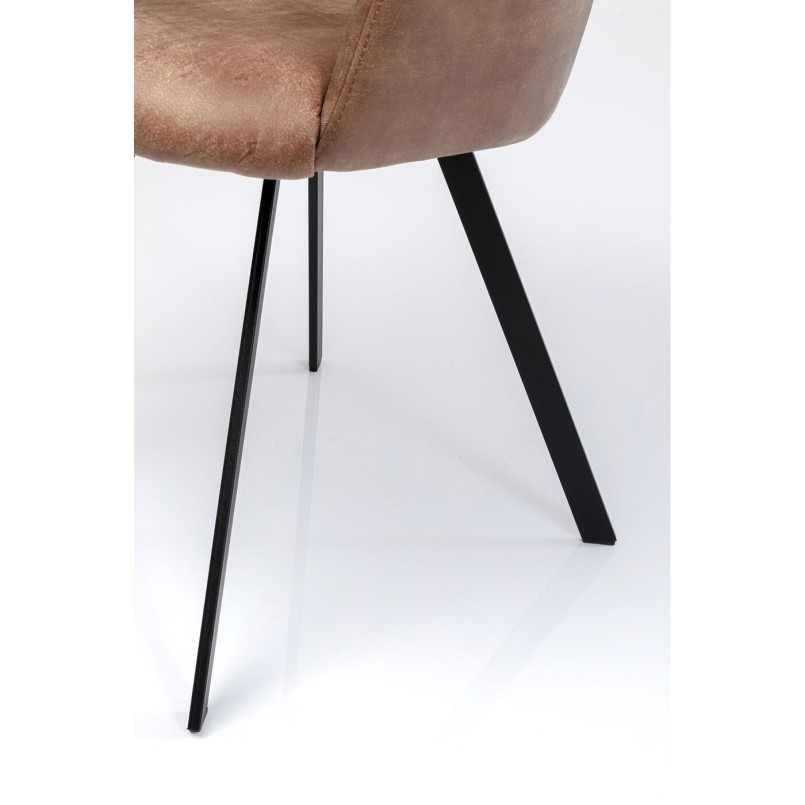 Stoel met bruine draaiarmen - Coco - Kare Design