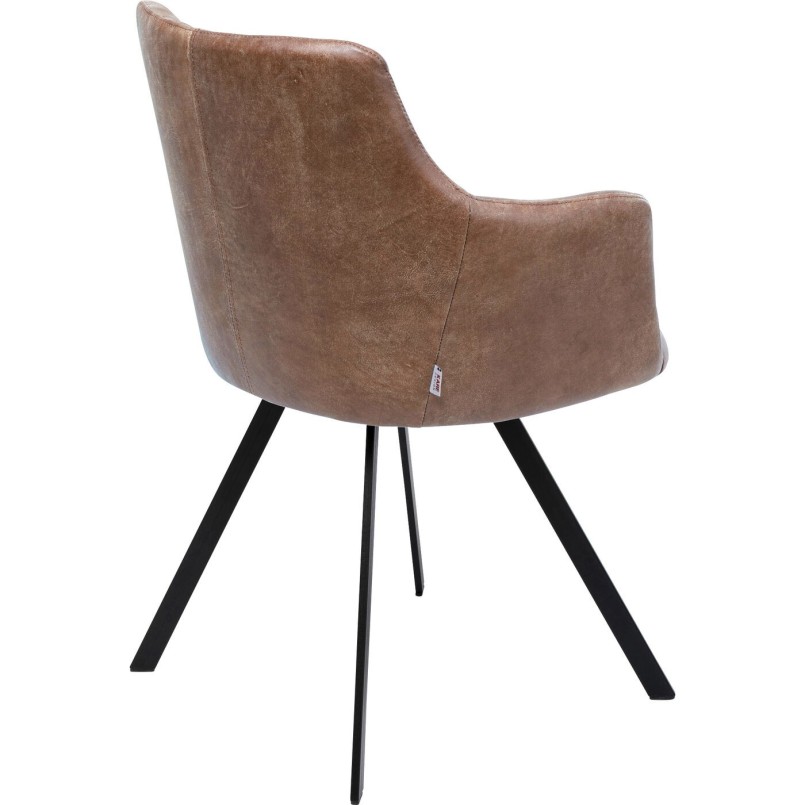 Stoel met bruine draaiarmen - Coco - Kare Design