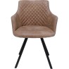 Stoel met bruine draaiarmen - Coco - Kare Design