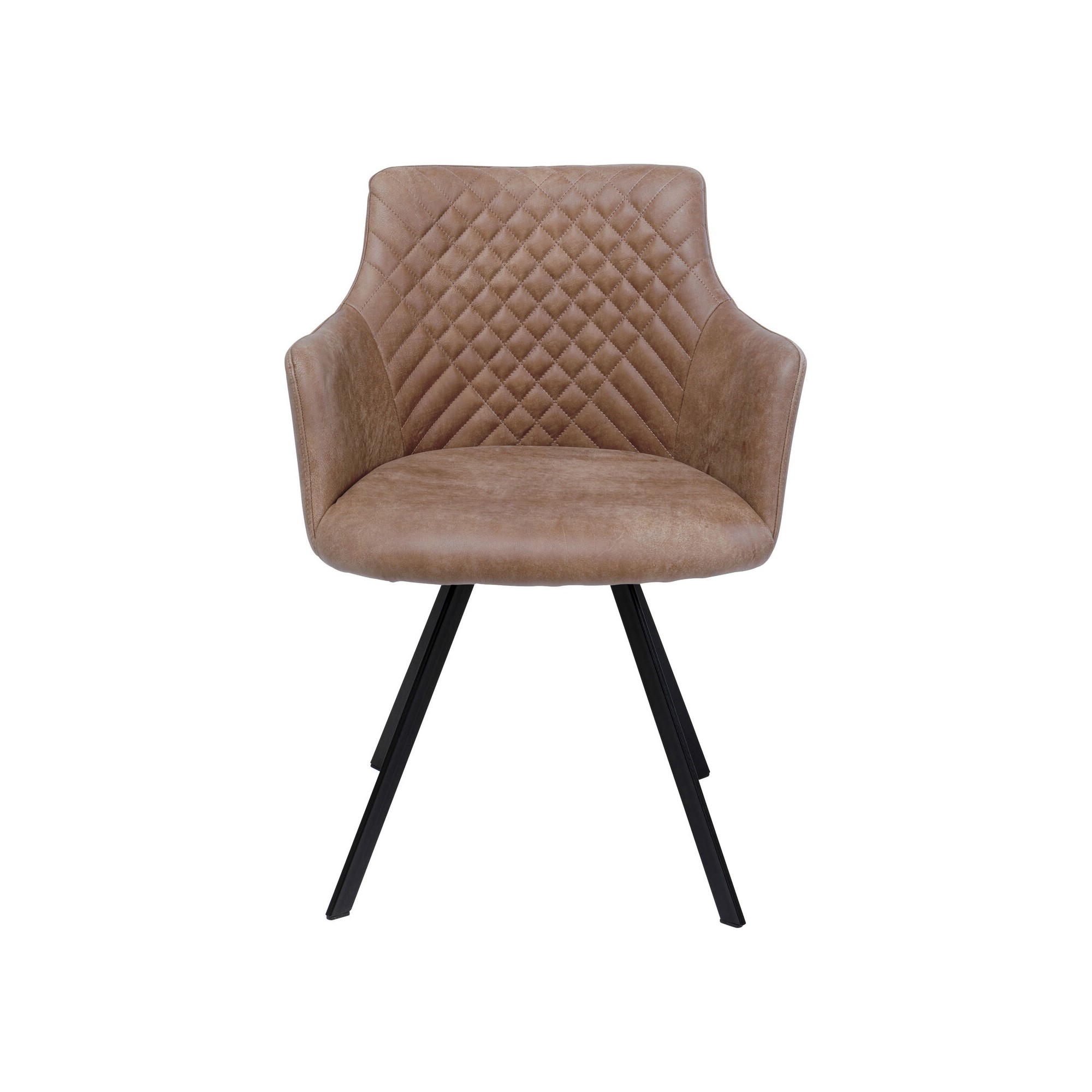 Draaistoel met armleuningen Coco bruin Kare Design