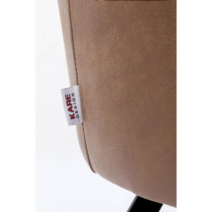 Swivel chair with armrests Coco brown Kare Design