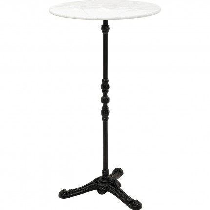 Table de bar Bistrot 60cm marbre blanc Kare Design