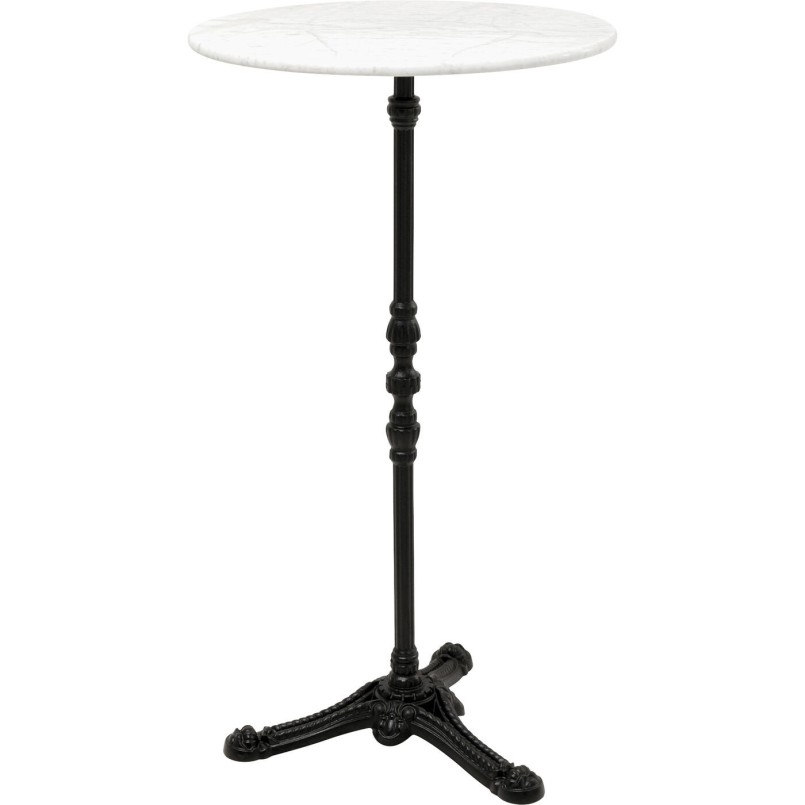 Bartafel Bistrot Ø60cm wit marmer Kare Design