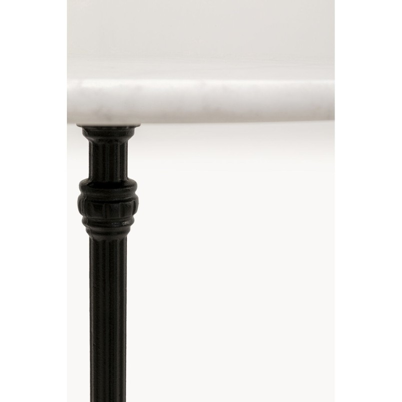 Bartafel Bistrot Ø60cm wit marmer Kare Design