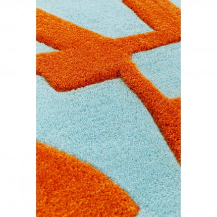 Carpet Labirinto 300x200cm blue and orange Kare Design