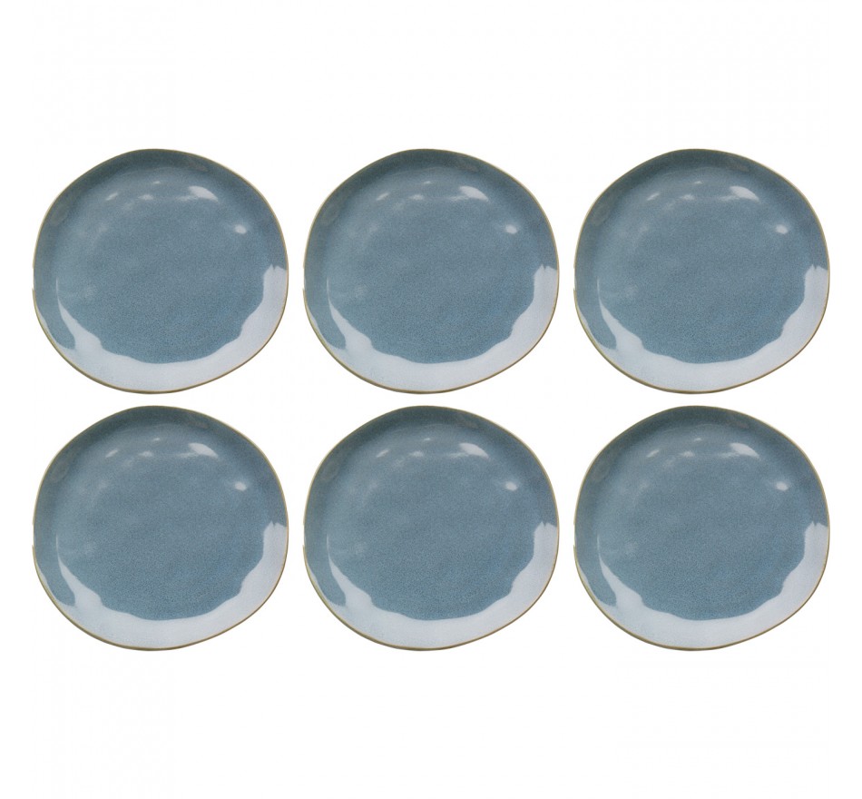 Plate Organic Ø20cm blue (6/Set) Kare Design