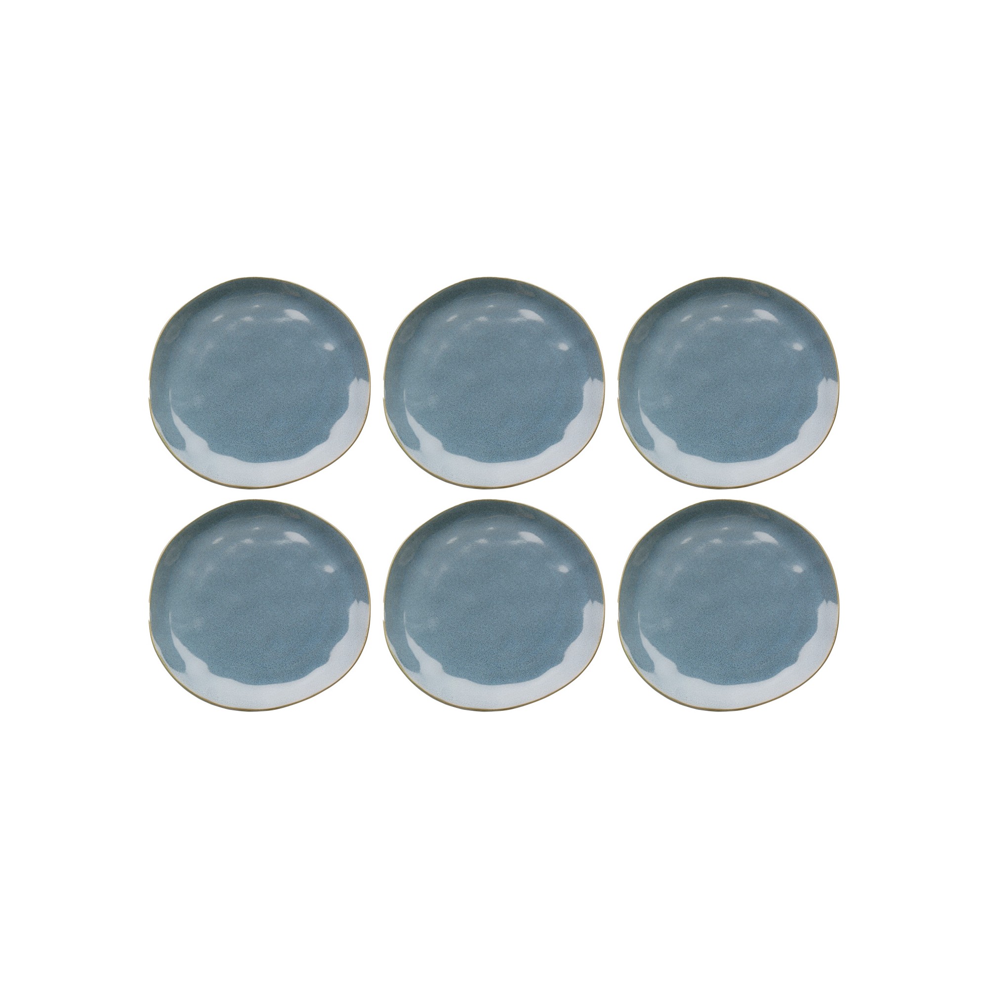 Assiettes Organic 20cm bleues set de 6 Kare Design