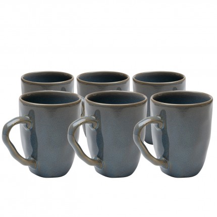 Mugs Organic bleus set de 6 Kare Design