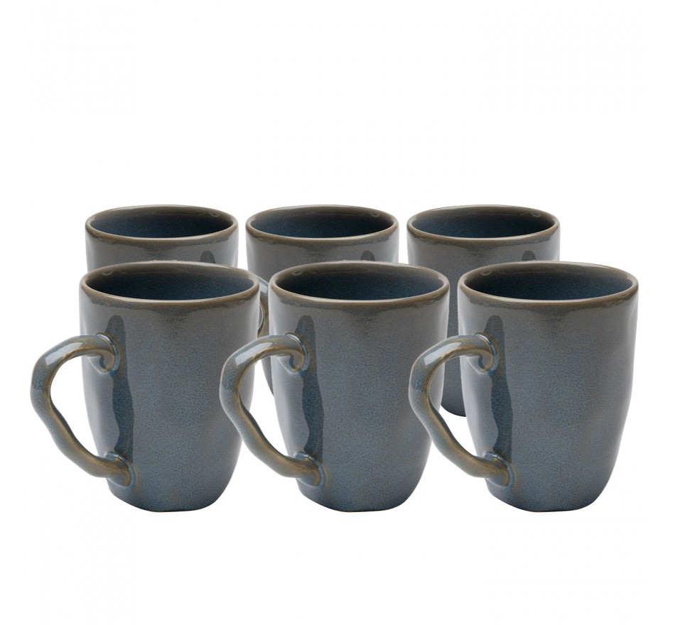 Mug Organic blue (6/set) Kare Design