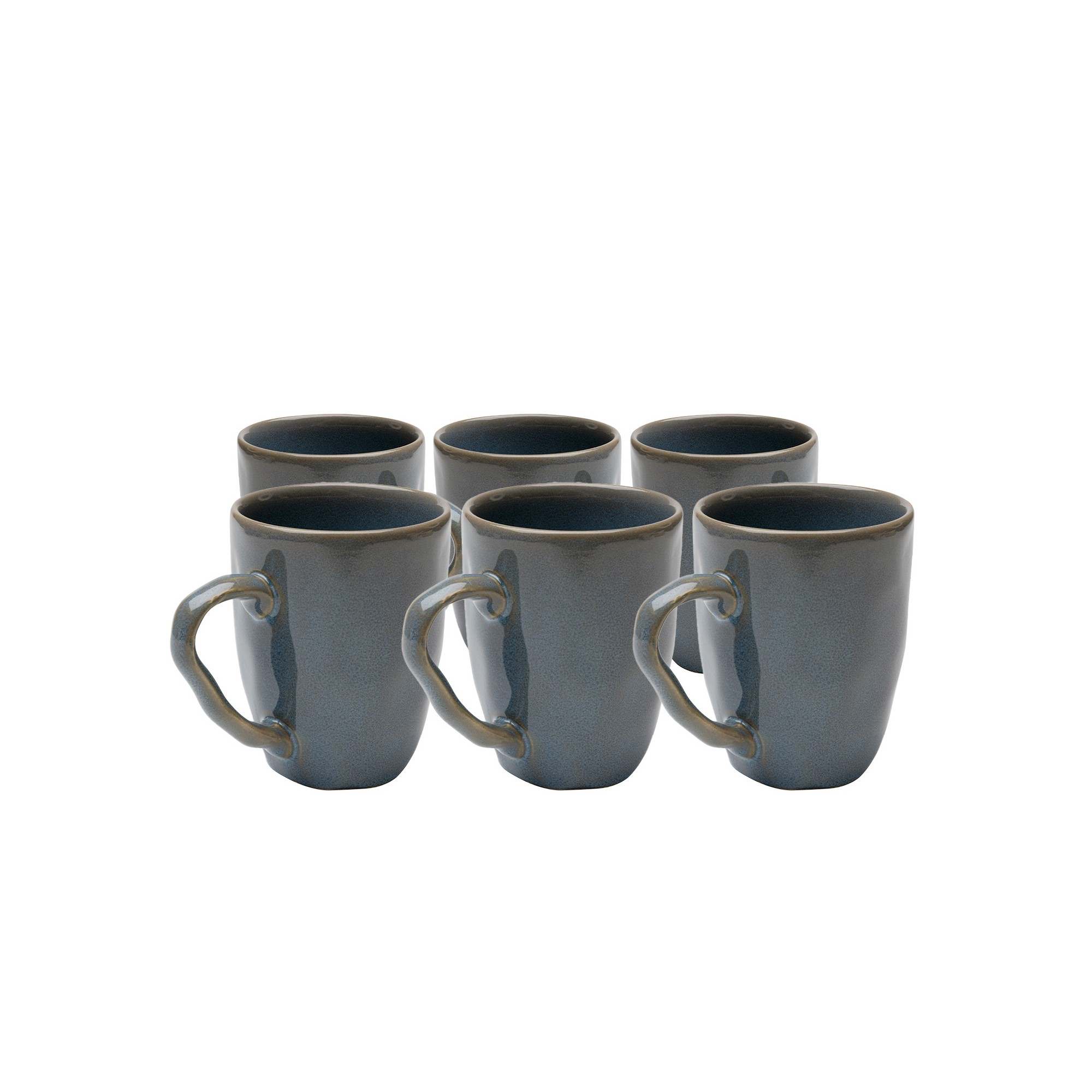 Mugs Organic bleus set de 6 Kare Design