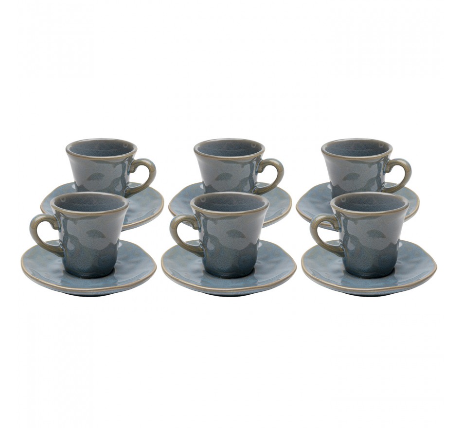 Tasses à espresso Organic bleues set de 6 Kare Design