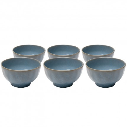 Bols Organic 15cm bleus set de 6 Kare Design