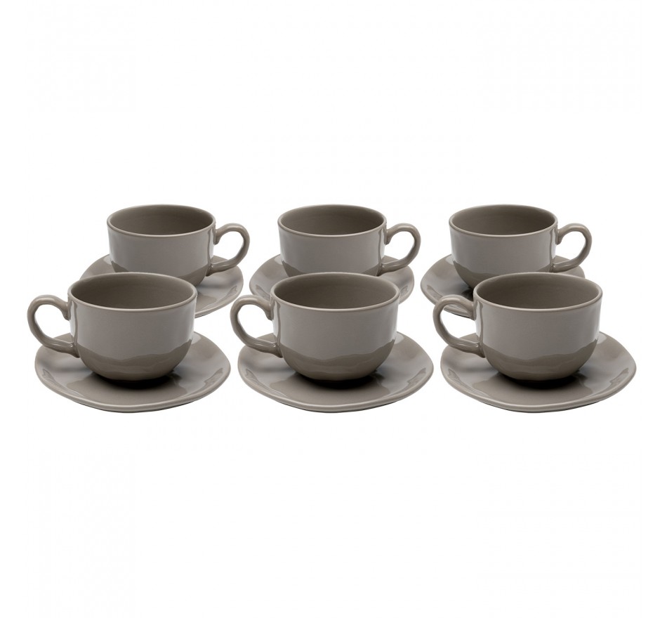 Tasses à café Organic taupe set de 6 Kare Design