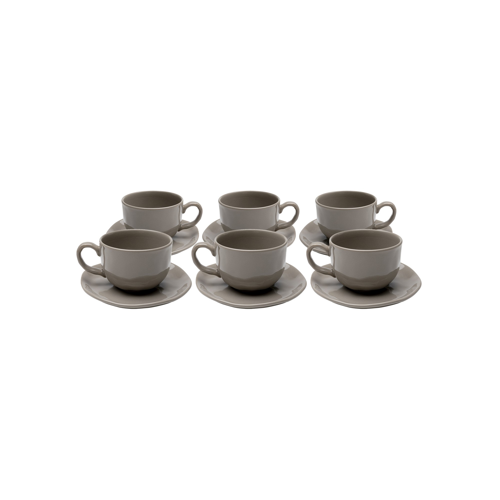 Koffiekoppen Organic taupe (6/set) Kare Design