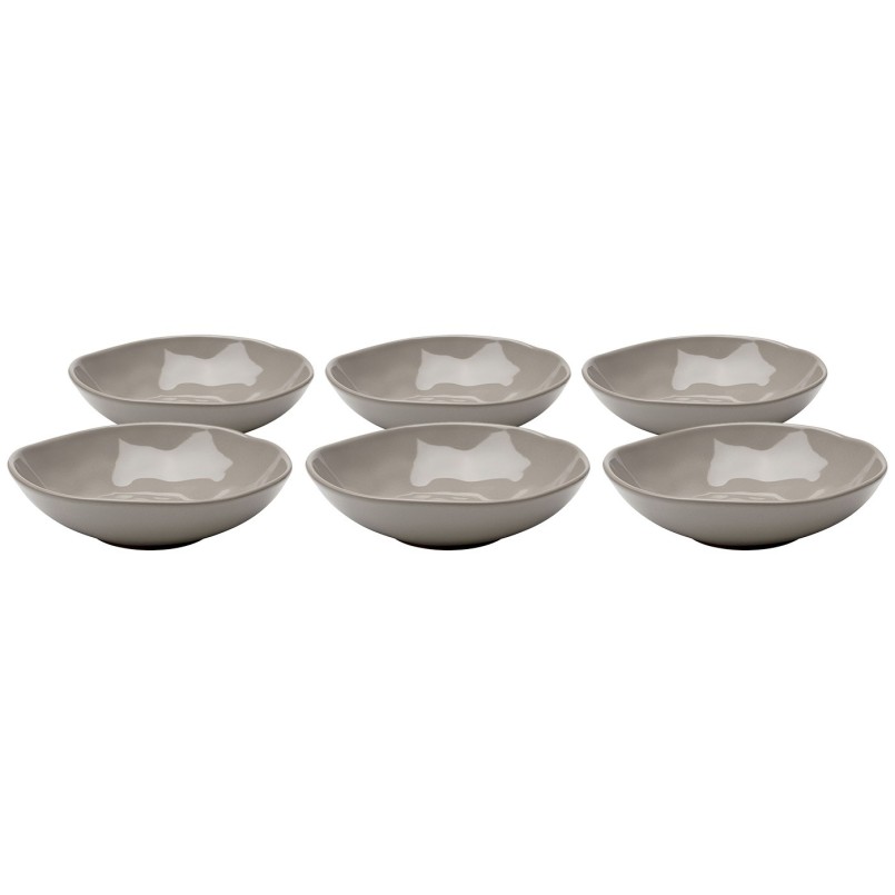 Plate Deep Organic Ø22cm taupe (6/Set) Kare Design