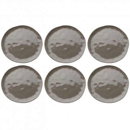 Assiettes Organic 20cm taupe set de 6 Kare Design