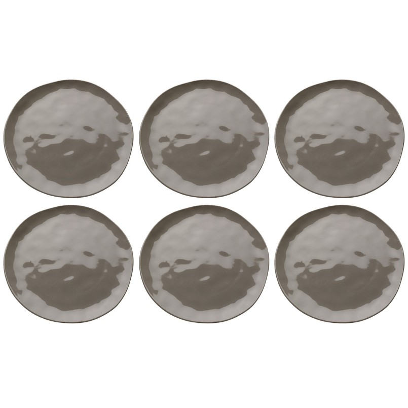Assiettes à dessert en faïence taupe - Organic - Kare Design