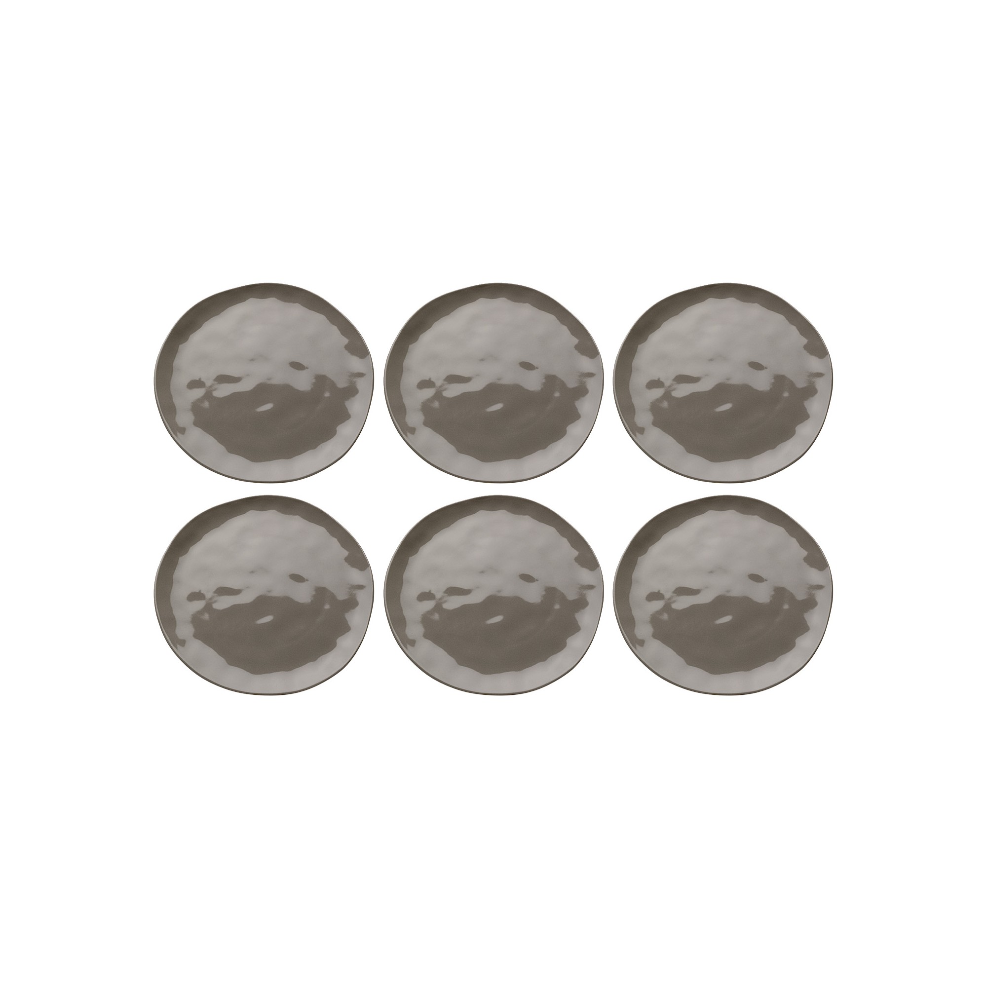 Plate Organic Ø20cm taupe (6/Set) Kare Design