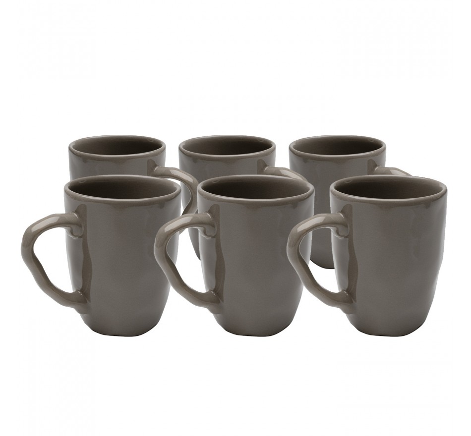 Mug Organic taupe (6/set) Kare Design