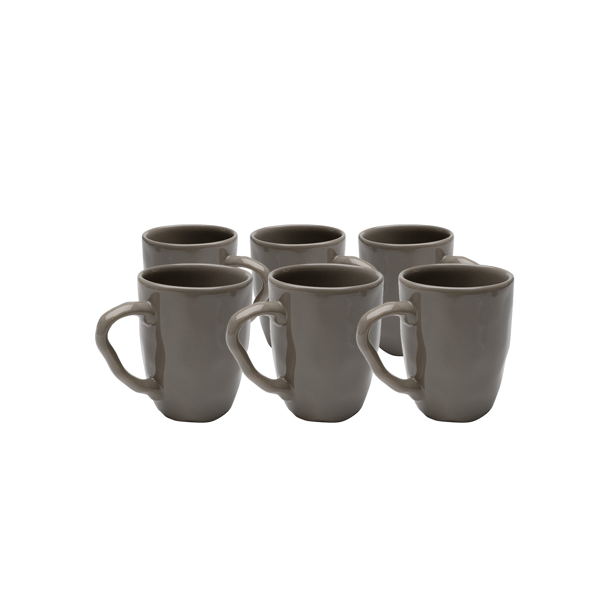Mugs Organic taupe set de 6 Kare Design