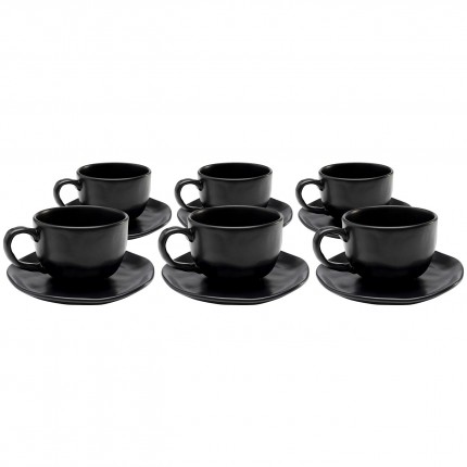Tasses à café Organic noires set de 6 Kare Design