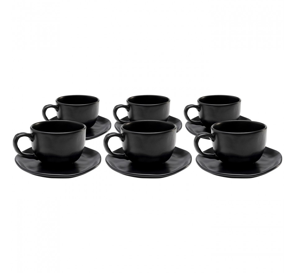 Koffiekoppen Organic zwart (6/set) Kare Design