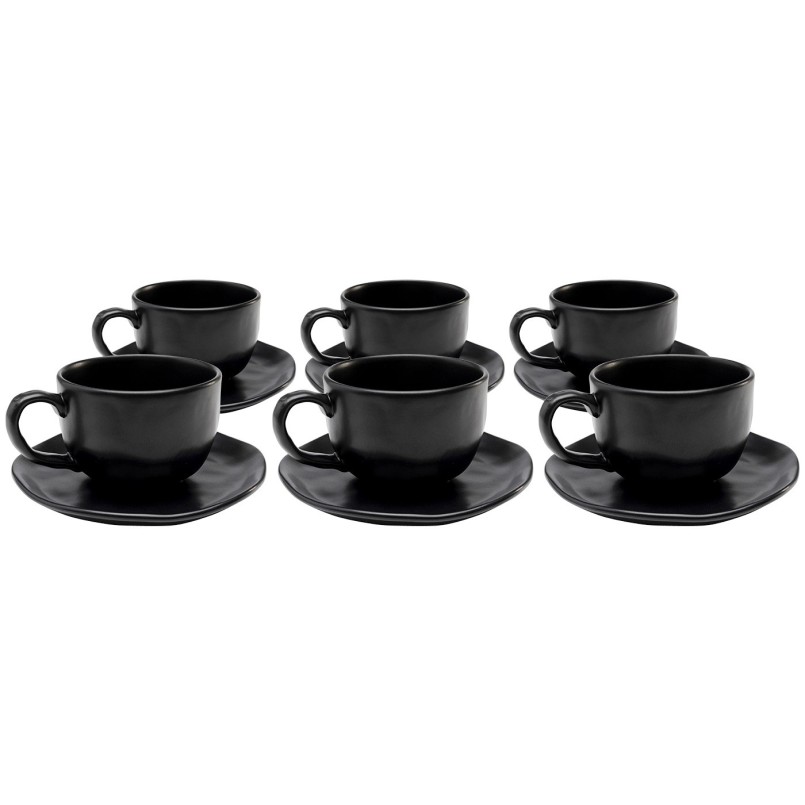 Tasses à café en faïence noire - Organic - Kare Design