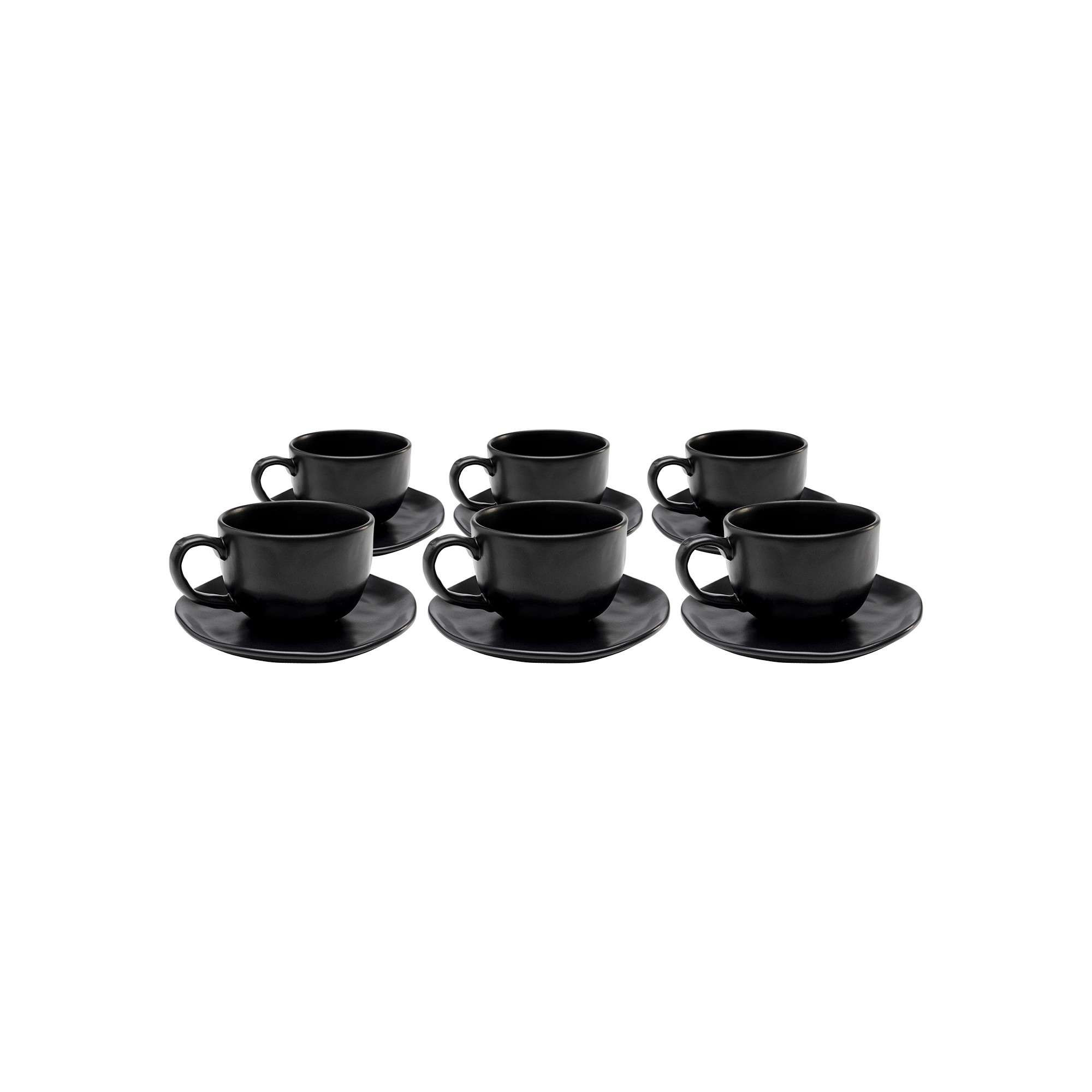 Koffiekoppen Organic zwart (6/set) Kare Design