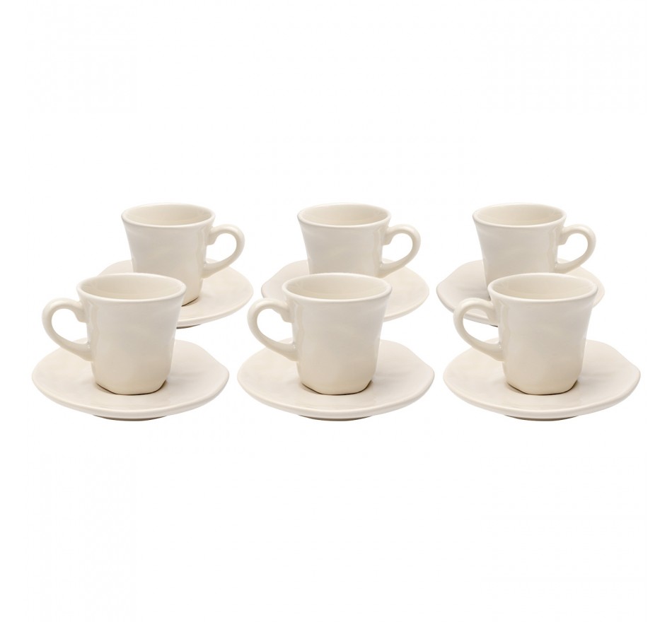 Espressokopje Organic creme (6/set) Kare Design