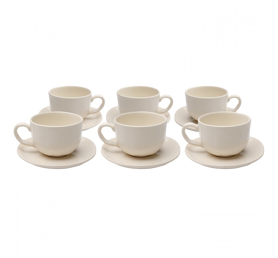Coffee Cup Organic cream (6/set) Kare Design