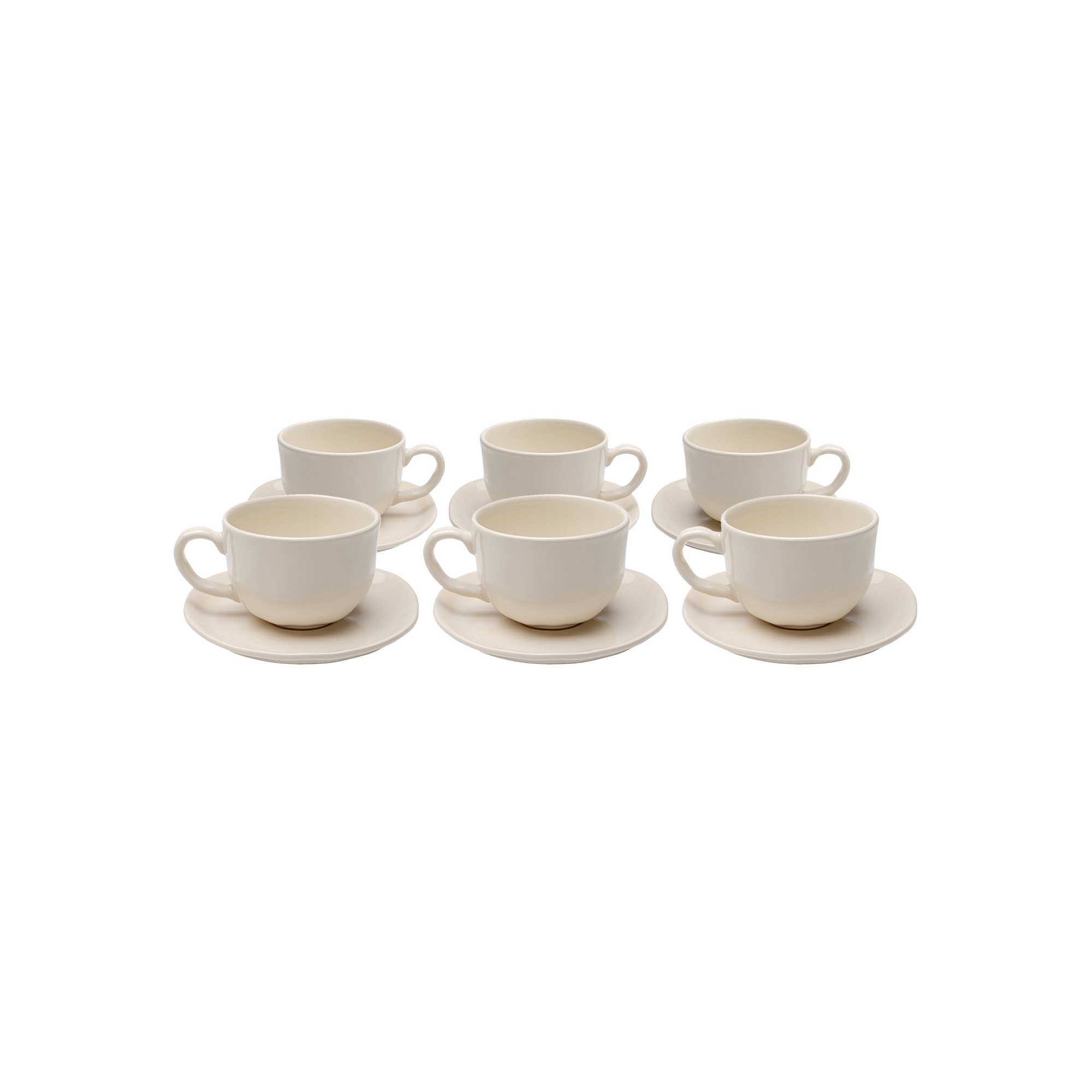 Koffiekoppen Organic creme (6/set) Kare Design