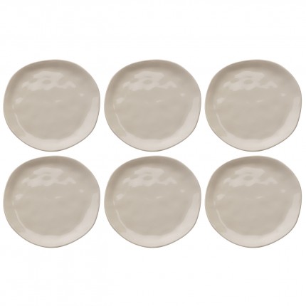 Plate Organic Ø20cm cream (6/Set) Kare Design