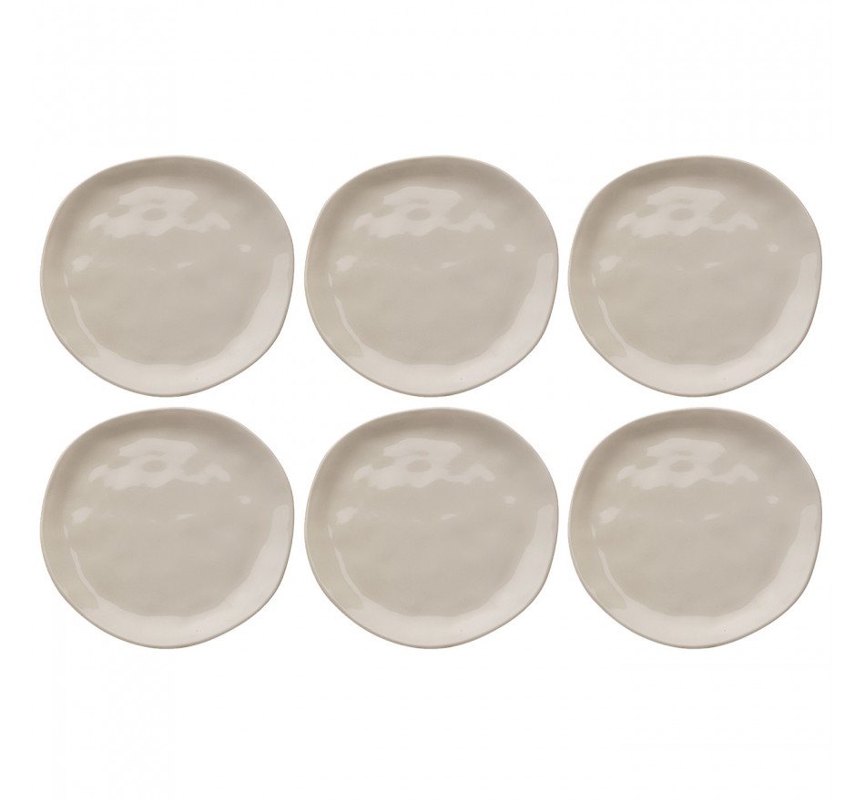 Assiettes Organic 20cm crème set de 6 Kare Design