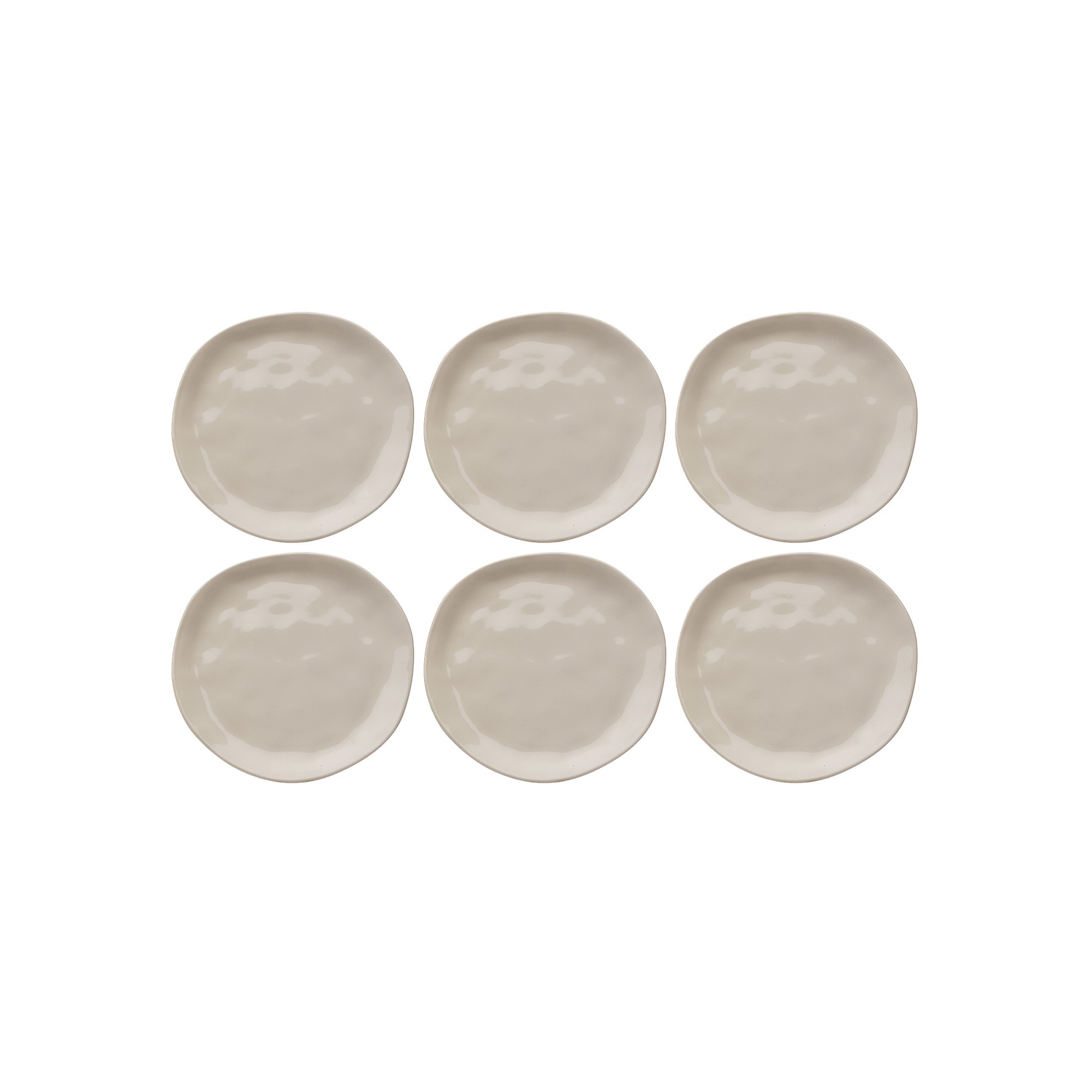 Plate Organic Ø20cm cream (6/Set) Kare Design