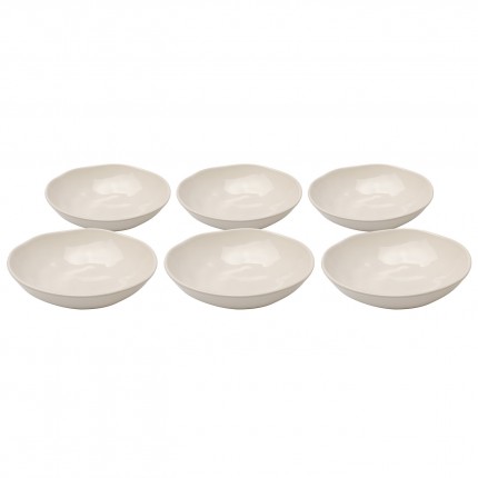 Plate Deep Organic Ø22cm cream (6/Set) Kare Design